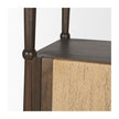 Mercana Bondi 2 Door Open Dark Brown Wood w/ Paper Rope Shelving Unit