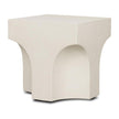Mercana Bunda Square Sculptural Stone Finish Accent Table