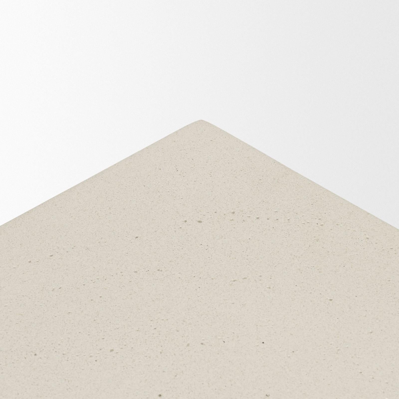 Mercana Bunda Square Sculptural Stone Finish Accent Table