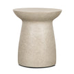 Mercana Mesa Round Stone Finish Pillar Accent Table