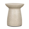 Mercana Mesa Round Stone Finish Pillar Accent Table