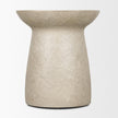 Mercana Mesa Round Stone Finish Pillar Accent Table