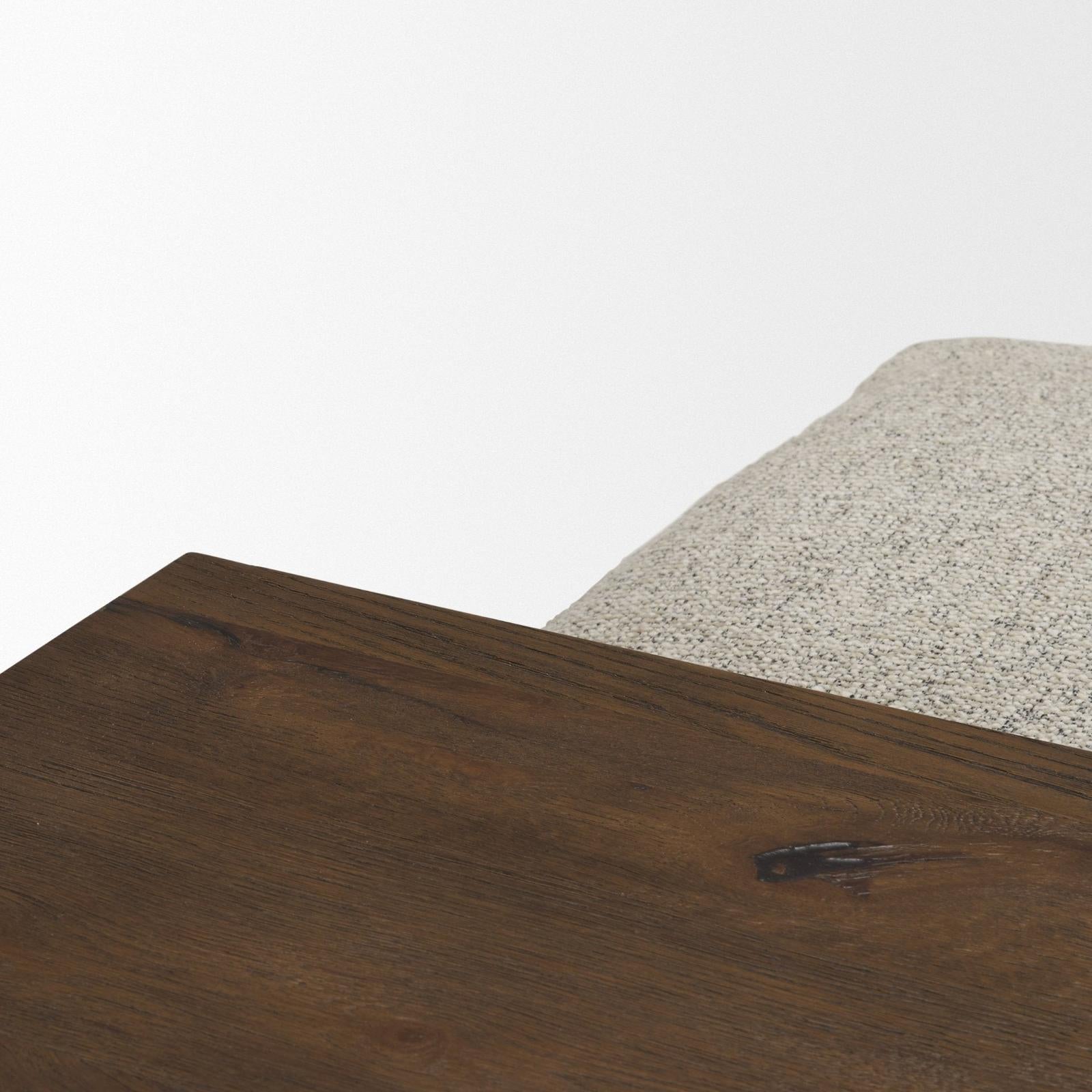 Mercana Trayden Gray Fabric w/ Brown Slider Top Coffee Table