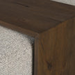 Mercana Trayden Gray Fabric w/ Brown Slider Top Coffee Table