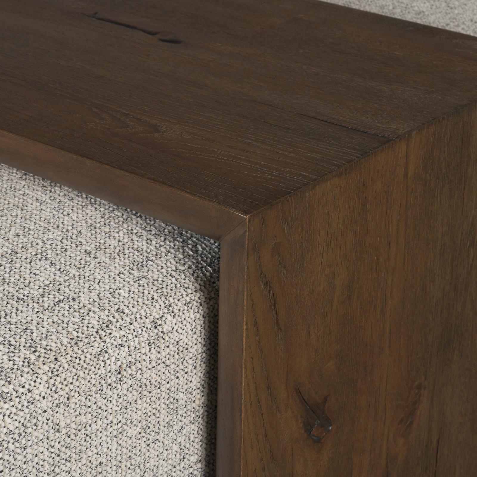 Mercana Trayden Gray Fabric w/ Brown Slider Top Coffee Table