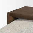 Mercana Trayden Gray Fabric w/ Brown Slider Top Coffee Table