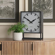 Mercana Felix Gray Metal Square Table Clock Clearance
