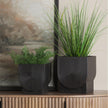 Mercana Medina Antiqued Black Metal Planters - Set of 2 Clearance