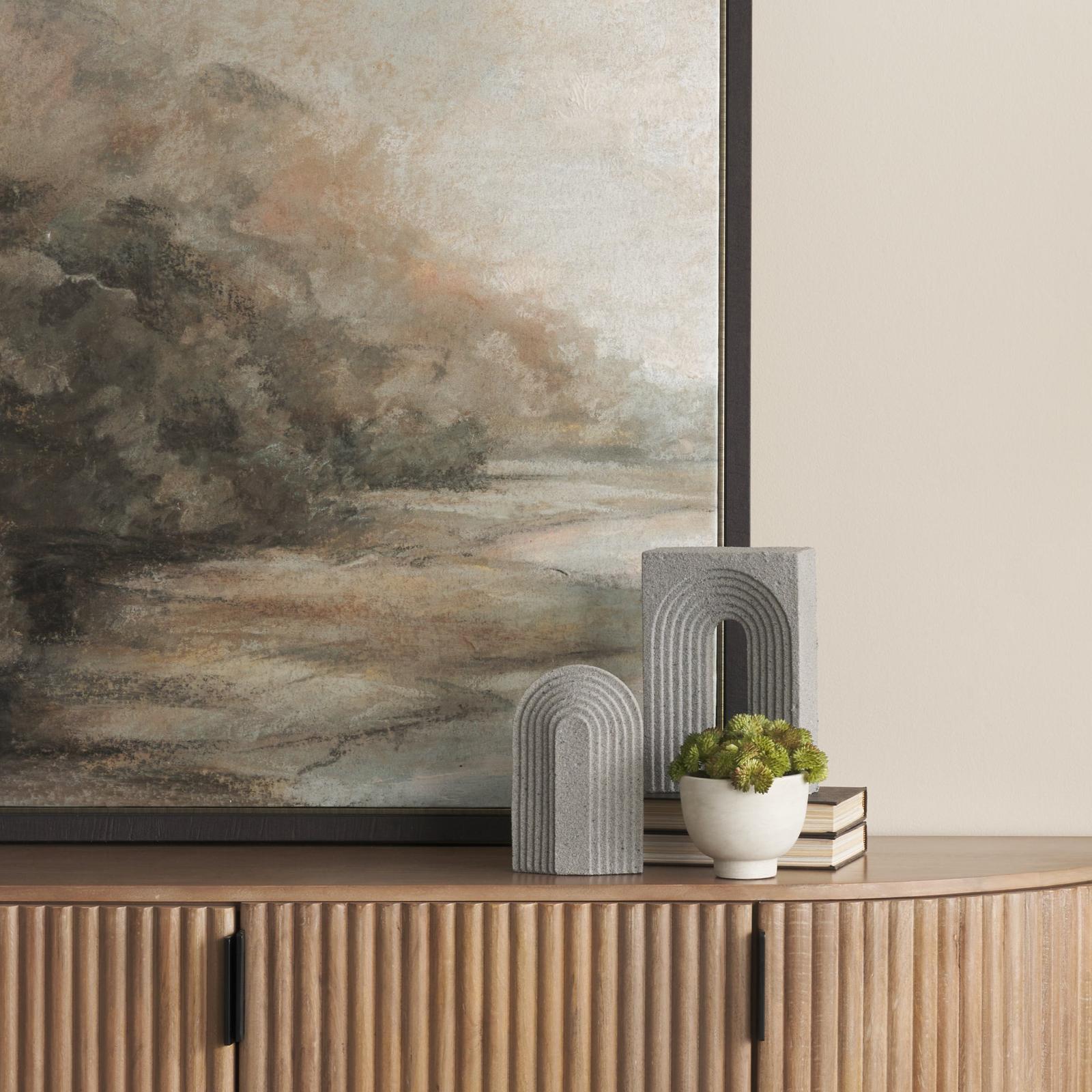 Mercana Kael Resin Textured Gray Decorative Object