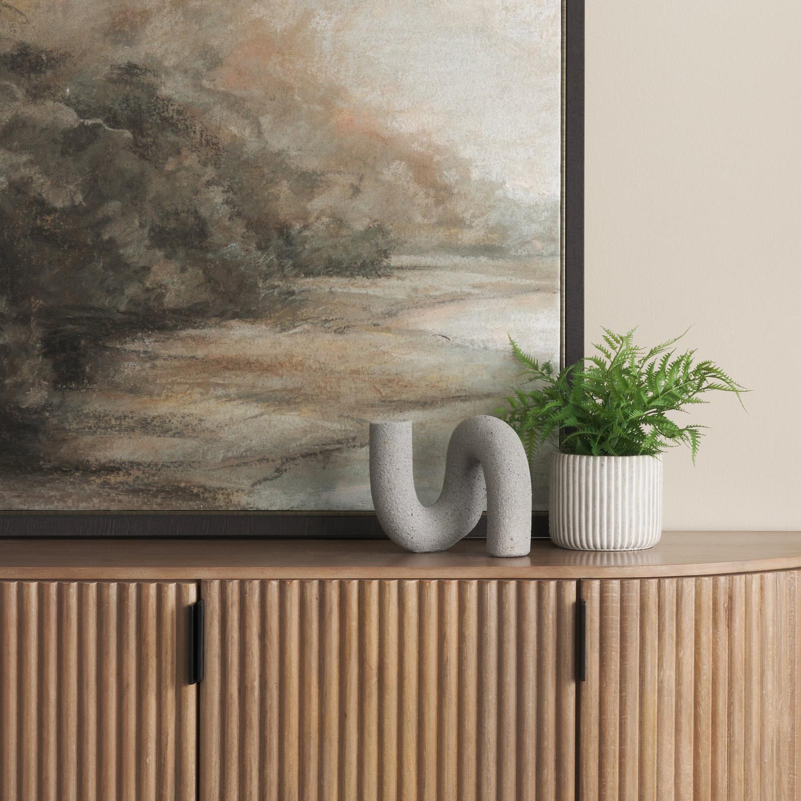 Mercana Kailas Resin Textured Gray Decorative Object