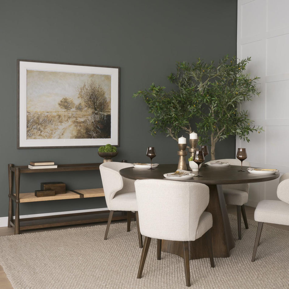 Mercana Bondi Dark Paper Rope Shelf Console Table