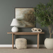 Mercana Amaya Cream/Black/Gray Wool and Cotton Pouf