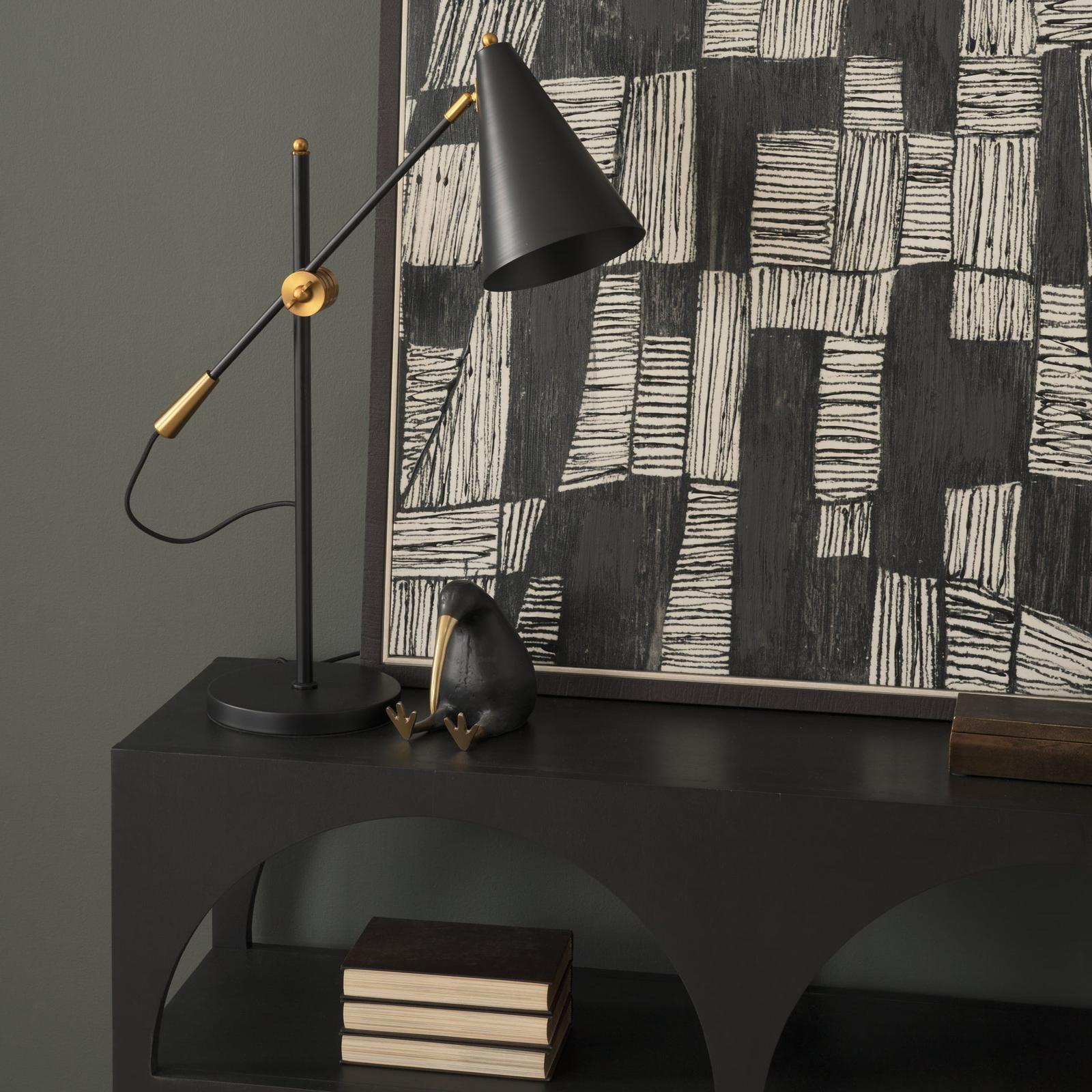 Mercana Fragon Metal Adjustable Cone Shade Table Lamp