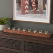 Mercana Lakara Reclaimed Wood Eight Tealight Table Candle Holder