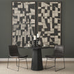 Mercana Thornton Dark Brown Faux-Leather Seat Black Iron Frame Dining Chair