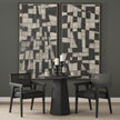Mercana Wanda Matte Black Wood Pillar Candle Holders - Set of 2 Clearance