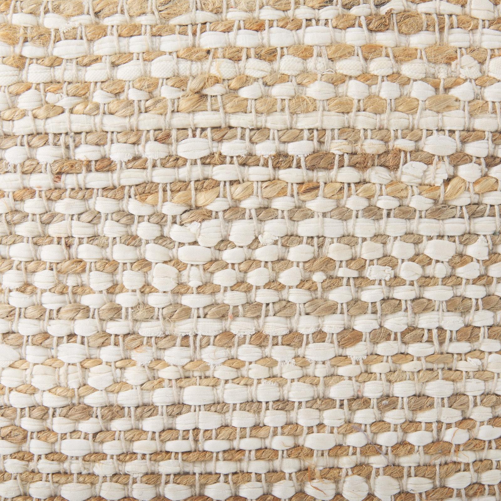Mercana Ekani Cream/Beige Cotton Pouf