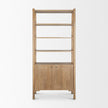 Mercana Phil Light Brown Wood 2 Door 3 Shelves Open Shelving Unit