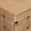 Mercana Trellyn Wood w/ Carved Woven Base Square Accent Table