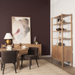 Mercana Phil Light Brown Wood 2 Door 3 Shelves Open Shelving Unit