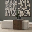 Mercana Trayden Gray Fabric w/ Brown Slider Top Coffee Table