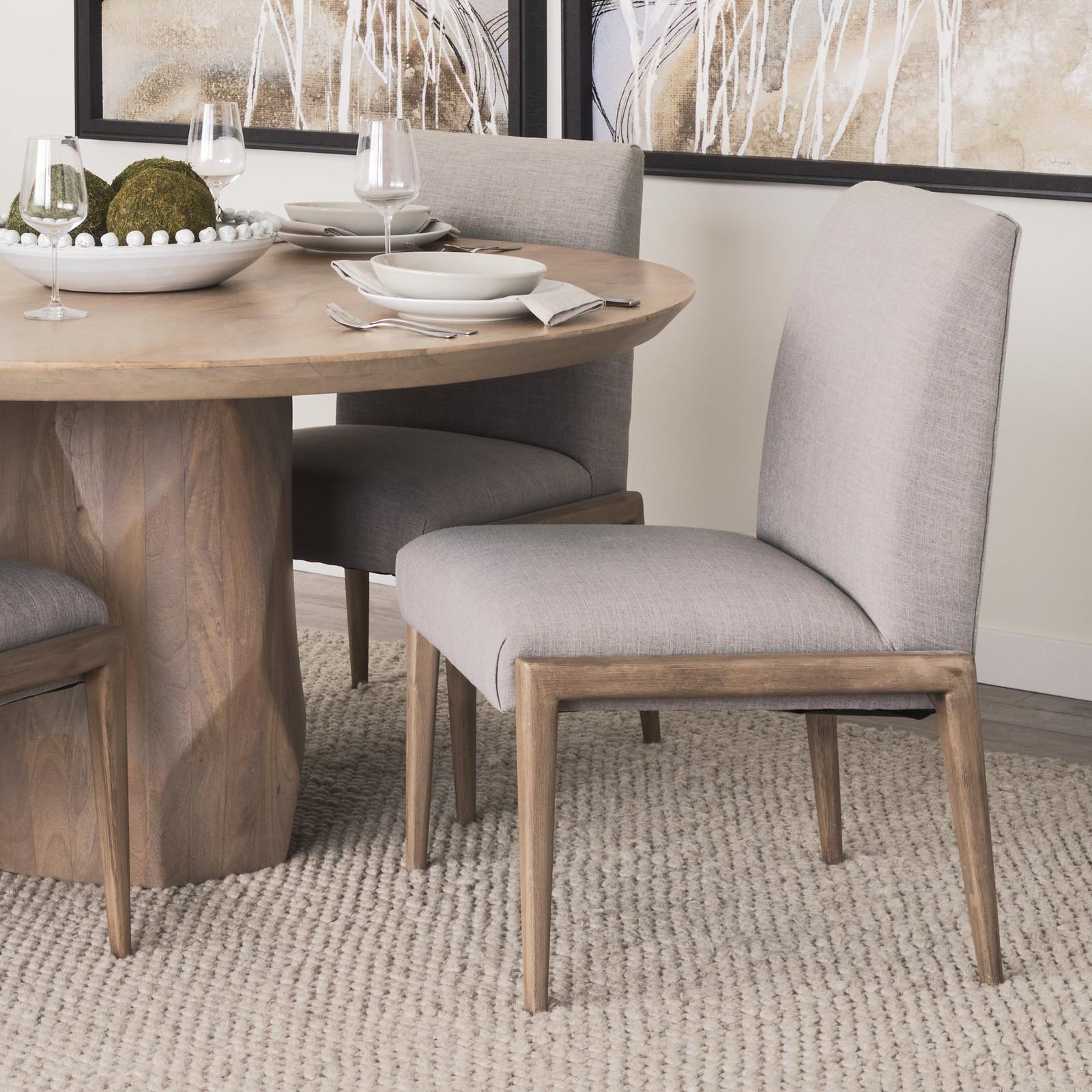 Mercana Palisades Upholstery w/ Solid Wood Armless Dining Chair