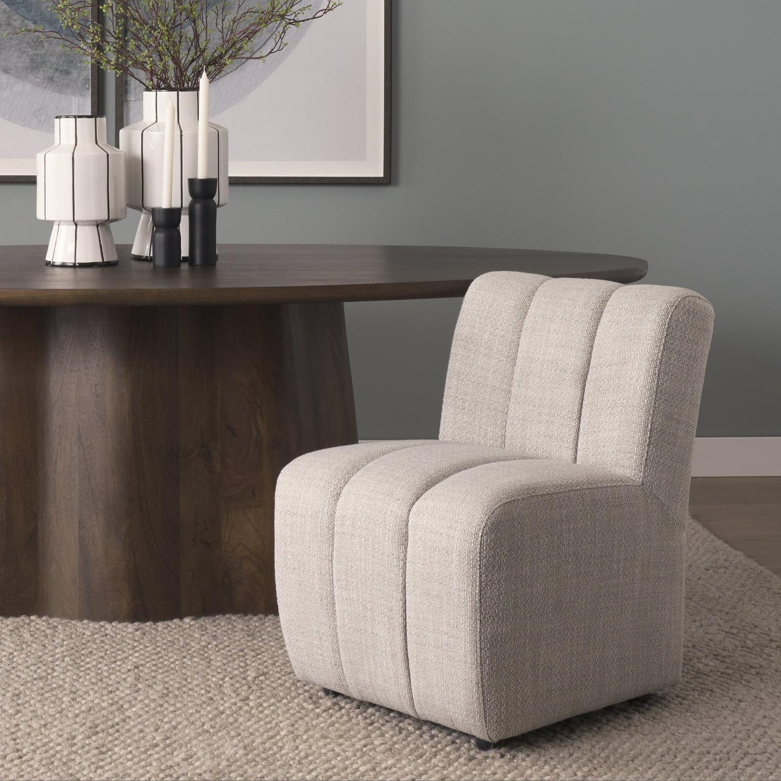 Mercana Wilkins Gray Performance Fabric Upholstered Dining Chair