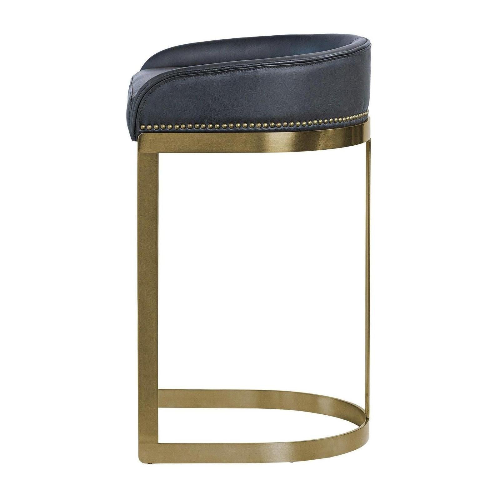 Mercana Hollyfield Gold Metal Base Bar Stool