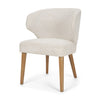 Mercana Niles Cream Fabric Seat W/ Med Brown Wooden Legs Wingback Dining Chair (G520-4A)