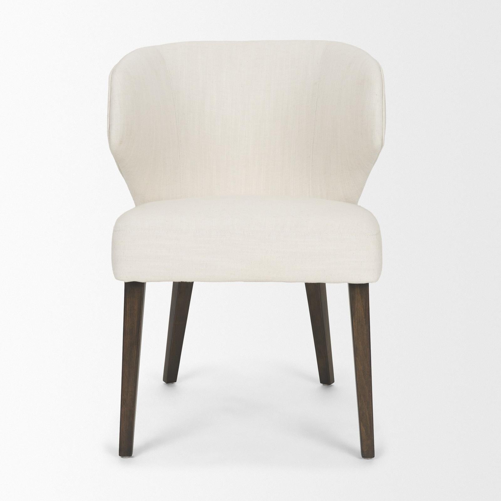 Mercana Niles Wooden Legs Wingback Dining Chair