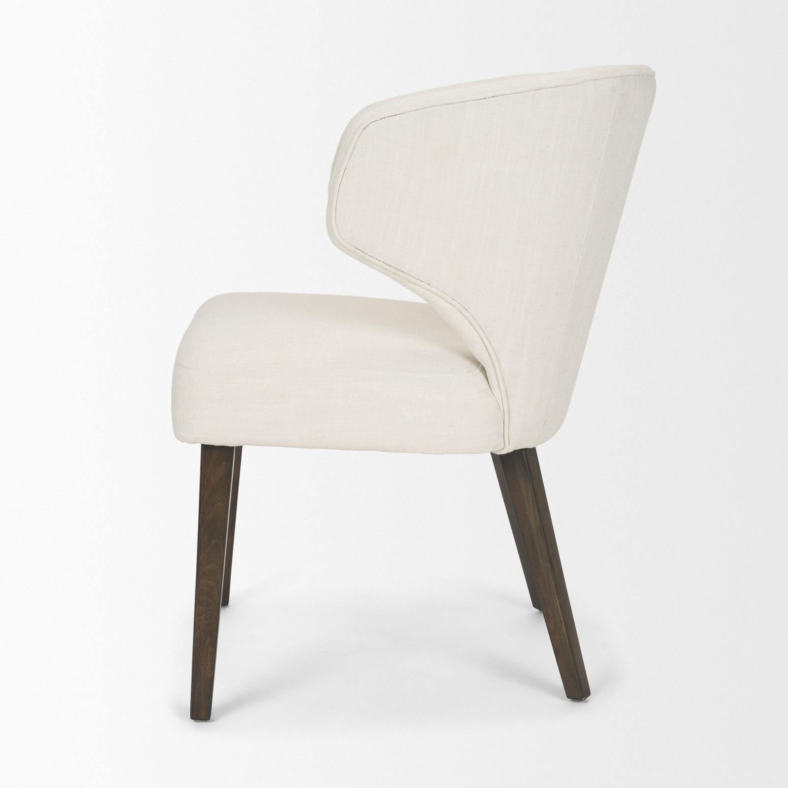 Mercana Niles Wooden Legs Wingback Dining Chair