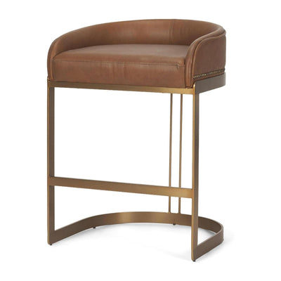 Mercana Hollyfield Gold Metal Base Bar Stool