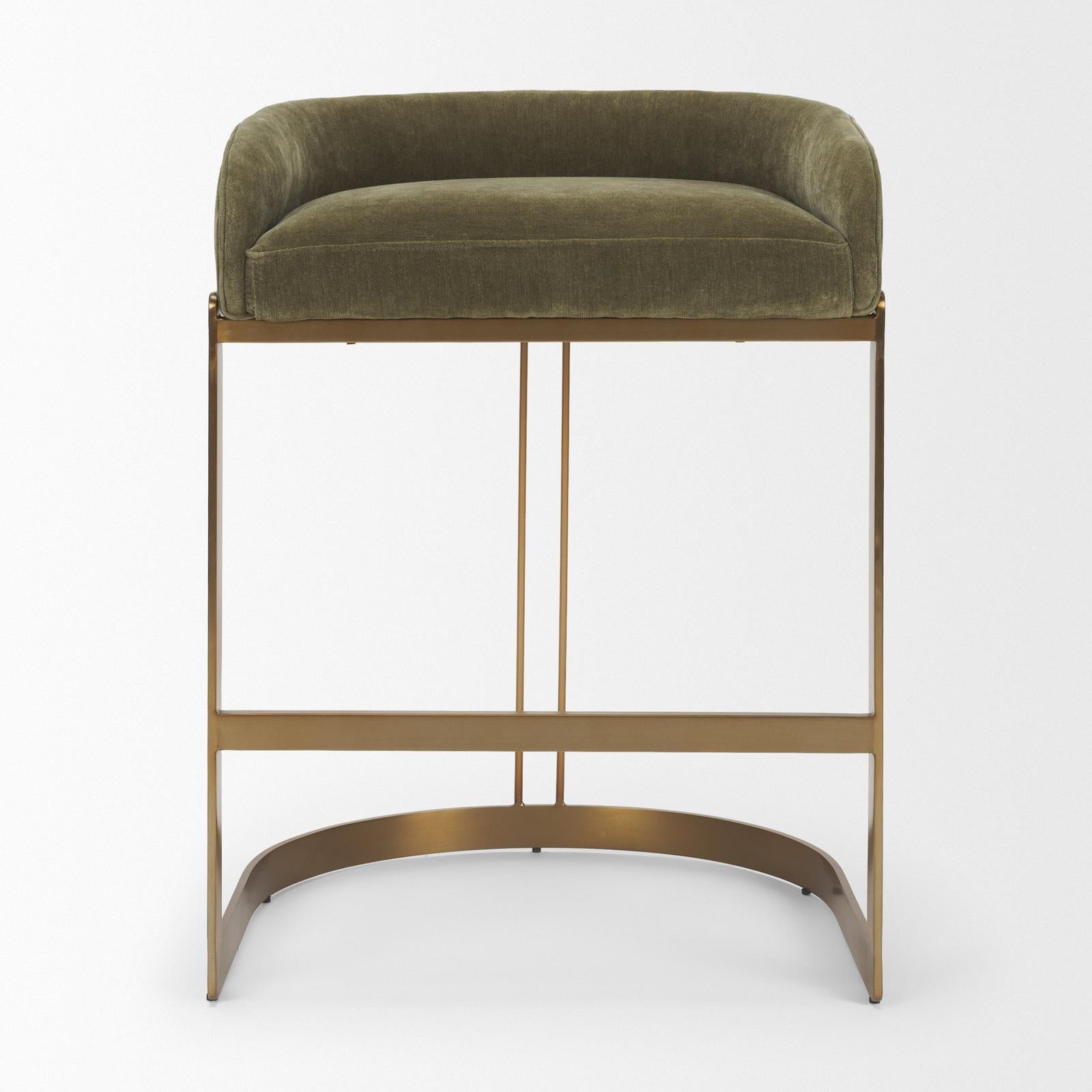 Mercana Hollyfield II Gold Metal Base Counter Stool