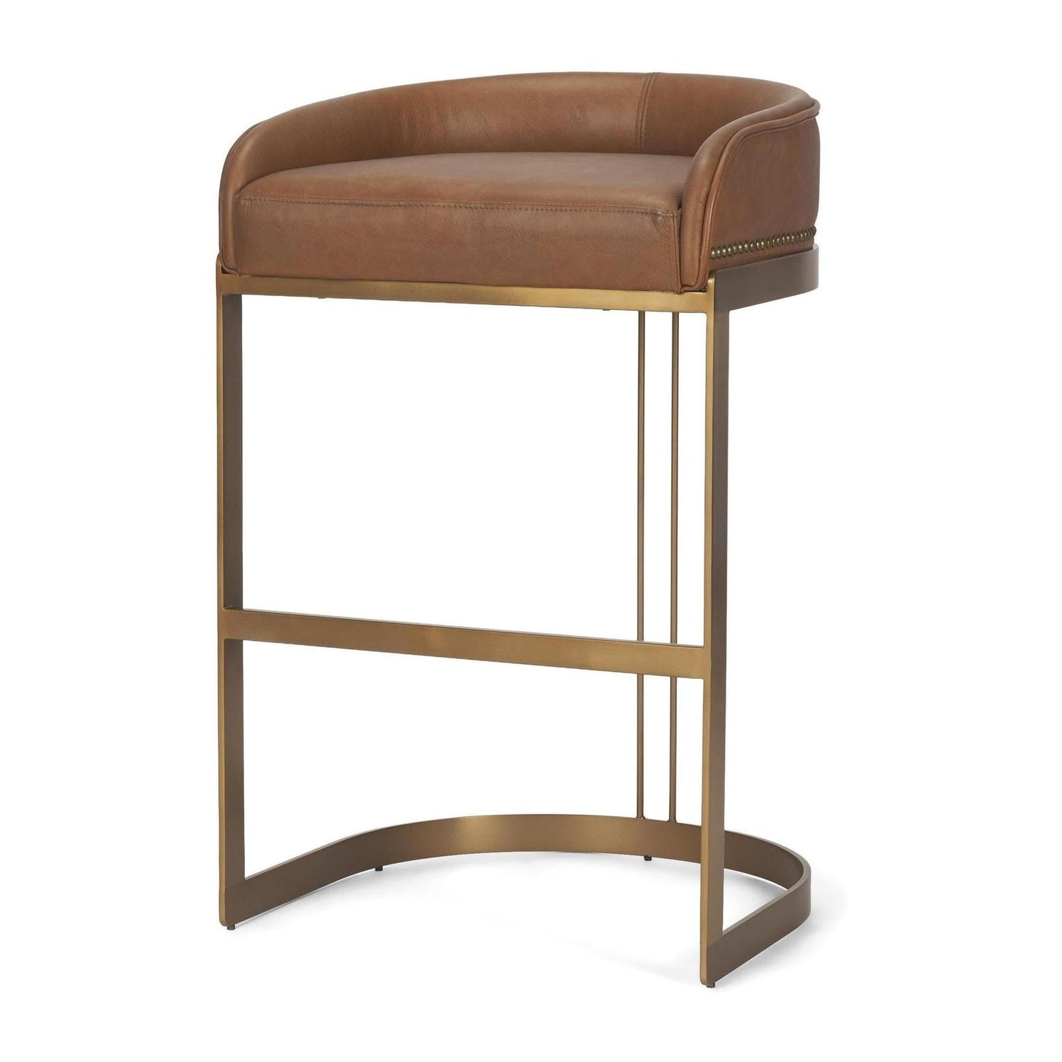 Mercana Hollyfield Gold Metal Base Bar Stool