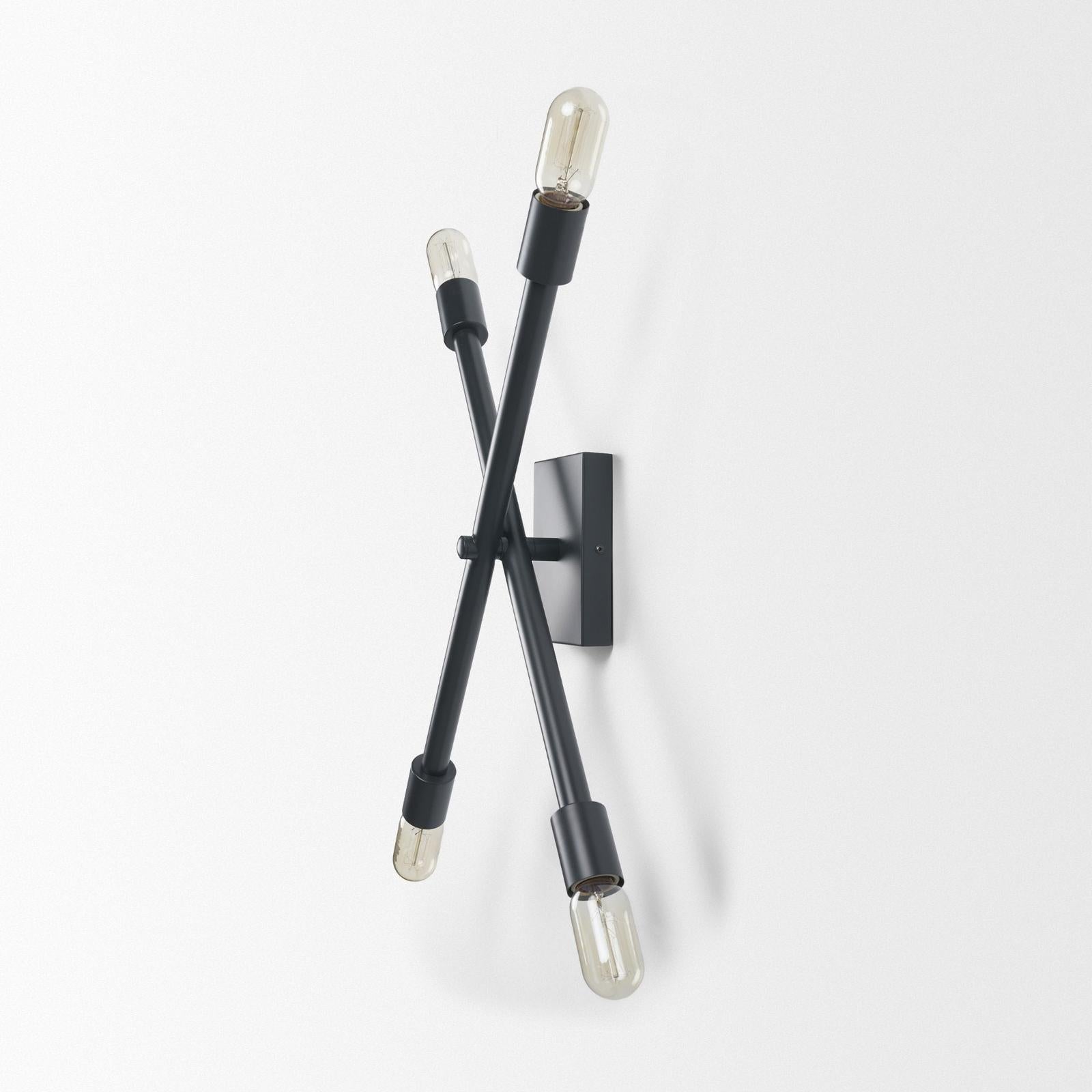 Mercana Xendi Black Toned Metal Sputnik Wall Sconce Clearance
