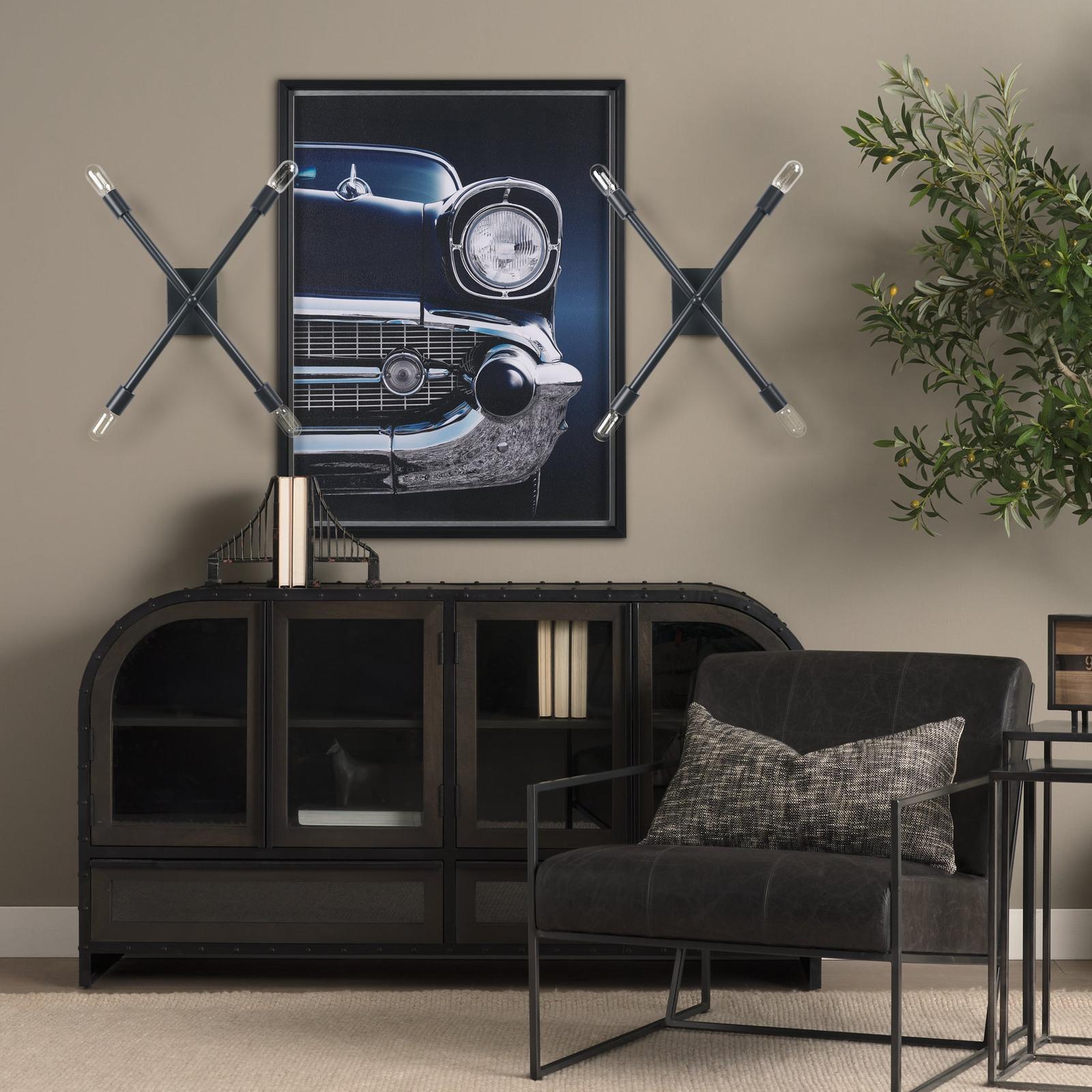 Mercana Xendi Black Toned Metal Sputnik Wall Sconce Clearance