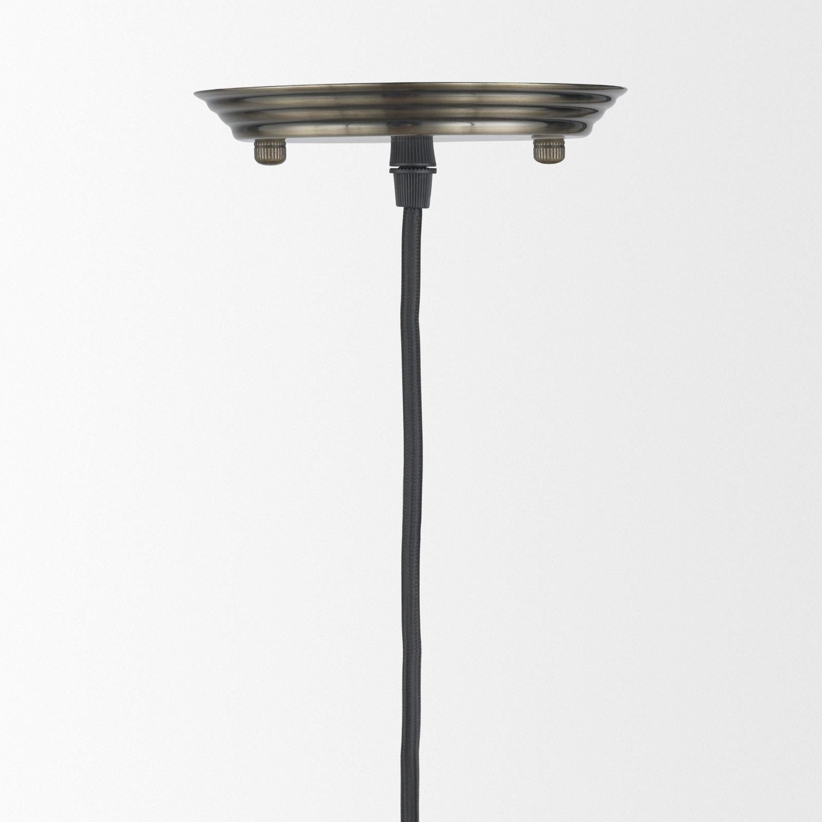 Mercana Hines I 4x8 Antiqued-Brass Metal Cage Pendant Light Clearance
