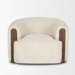 Mercana Kornelia Soft Oatmeal Fabric Barrel Accent Chair