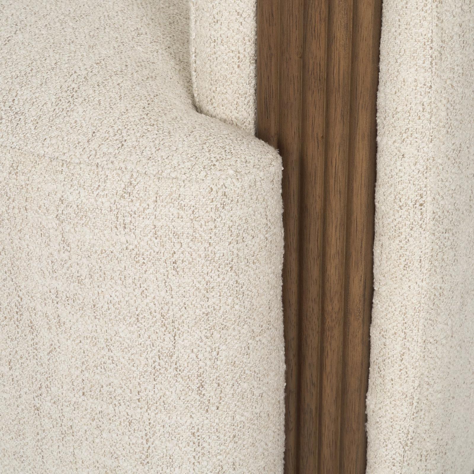 Mercana Kornelia Soft Oatmeal Fabric Barrel Accent Chair