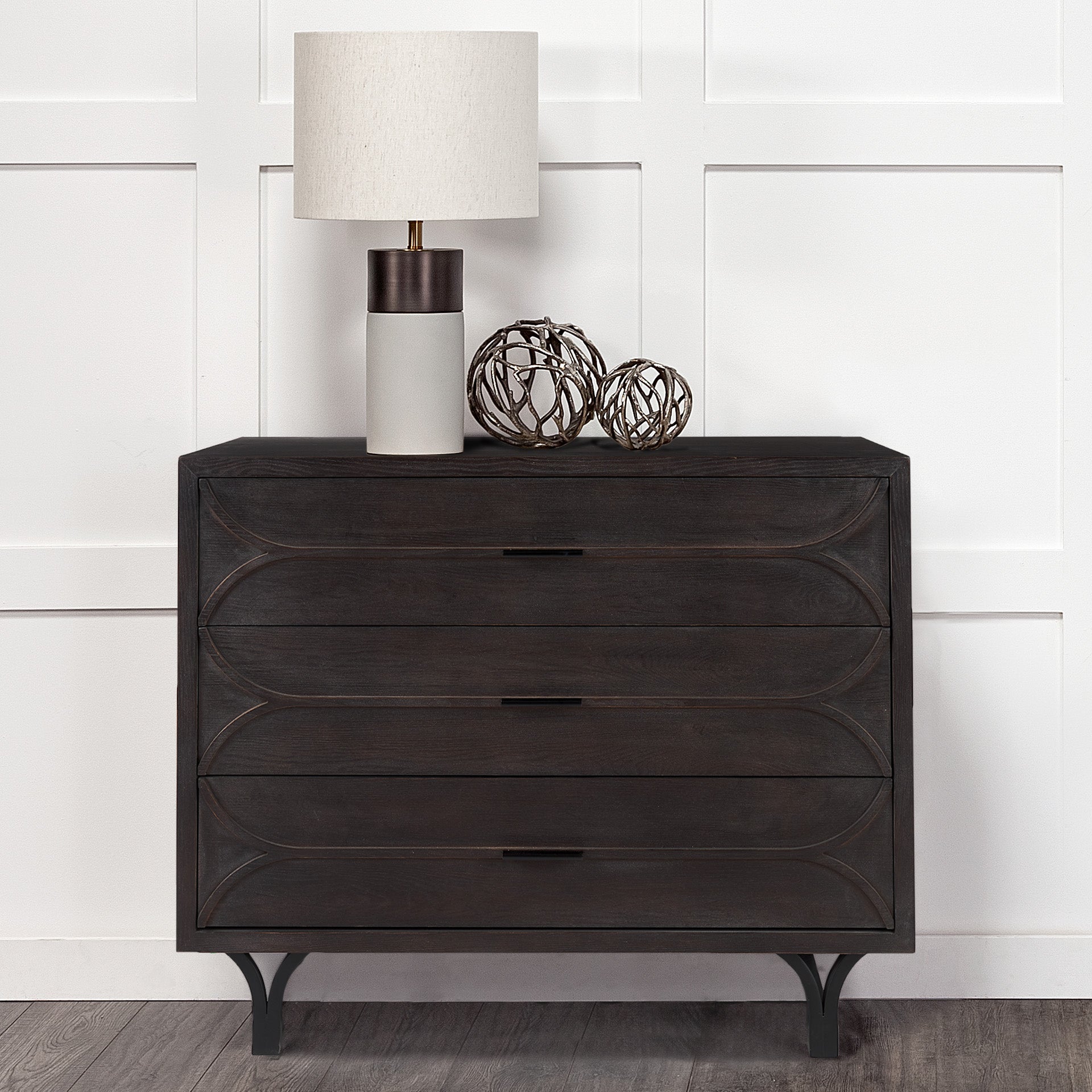 Mercana Giselle Fir Veneer 3 Drawer Accent Cabinet