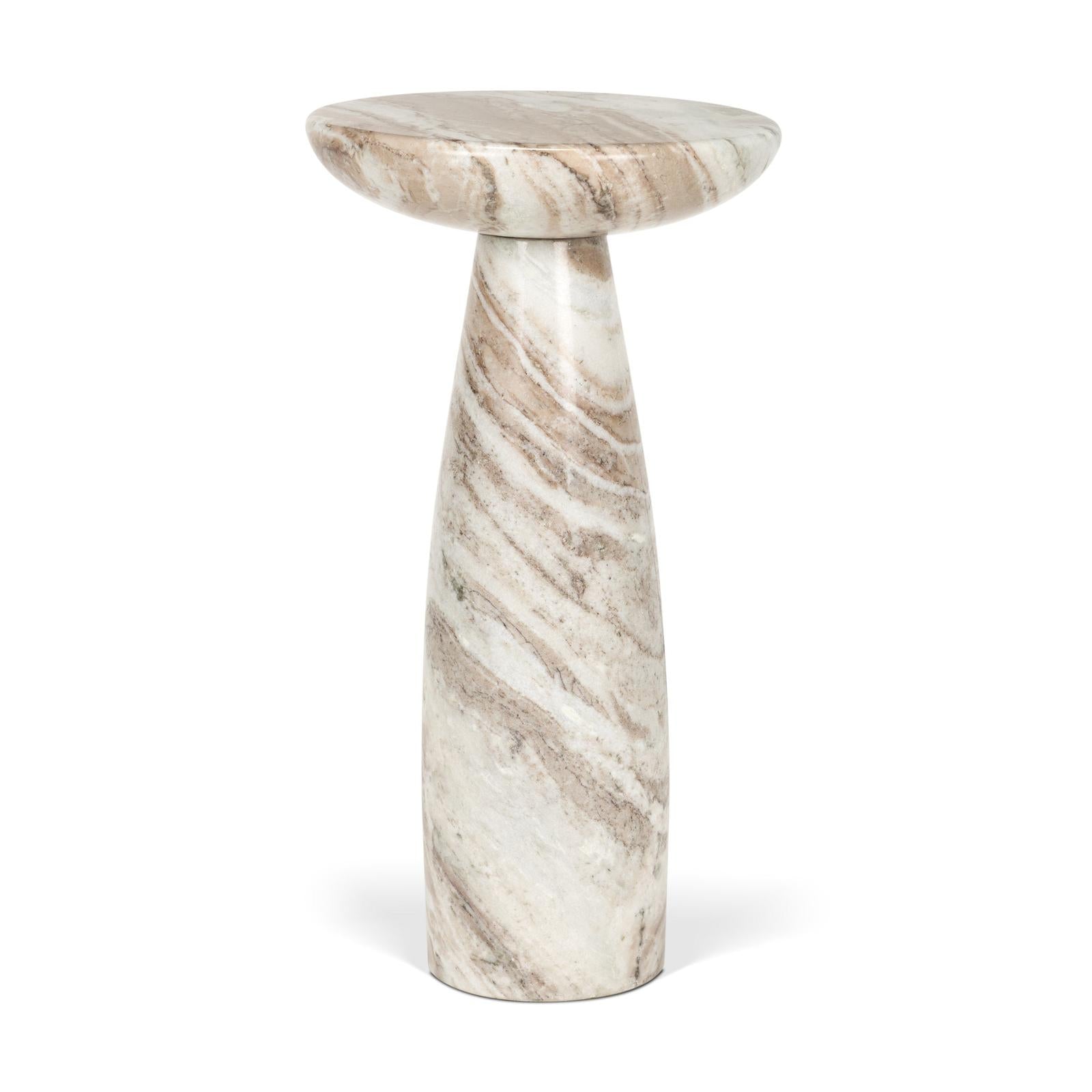 Mercana Bellancia Marble Pedastal Side Table