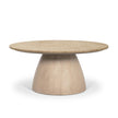 Mercana Allyson Light Wood Base w/ Travertine Top Coffee Table