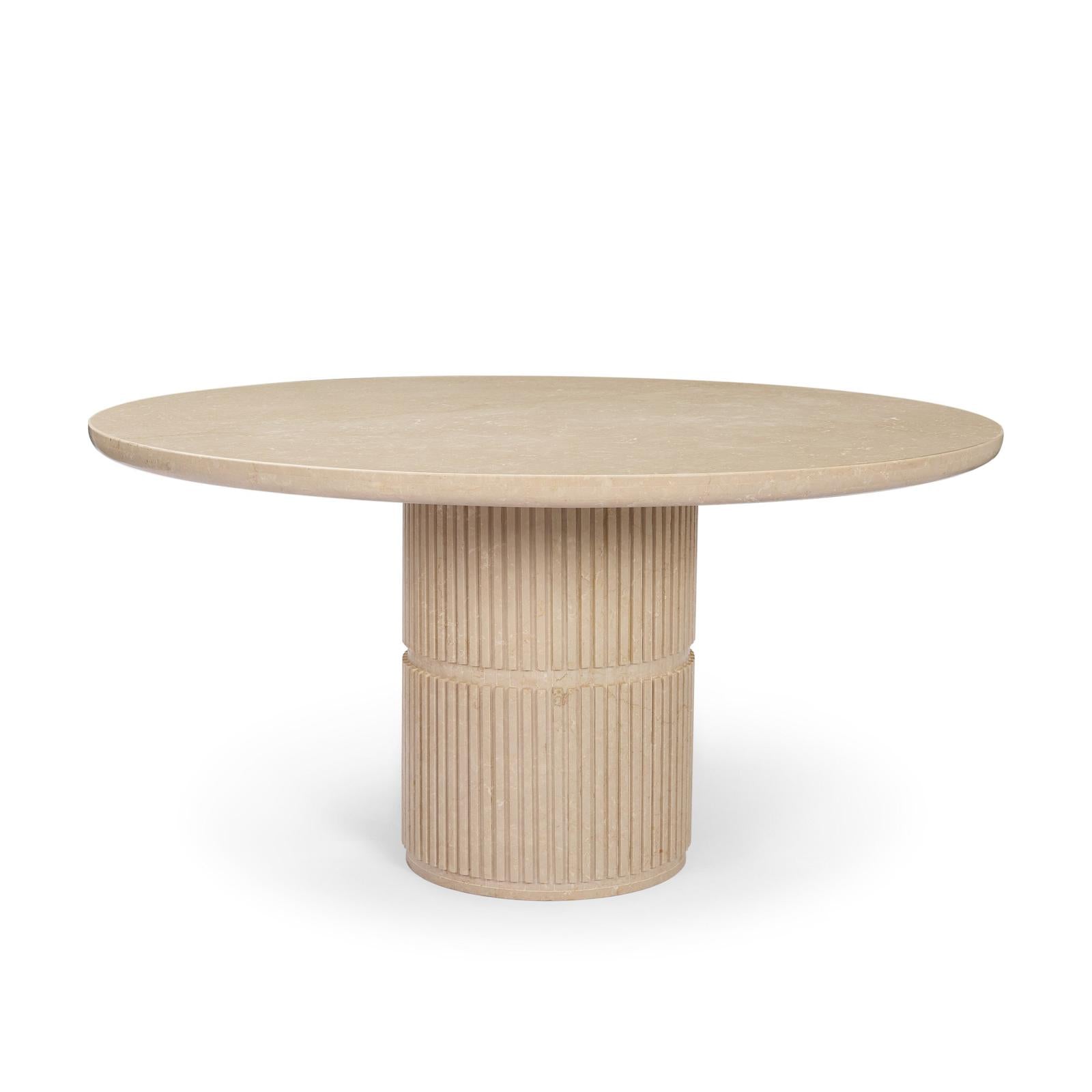 Mercana Sorrano Round 6-Seater Pedestal Dining Table