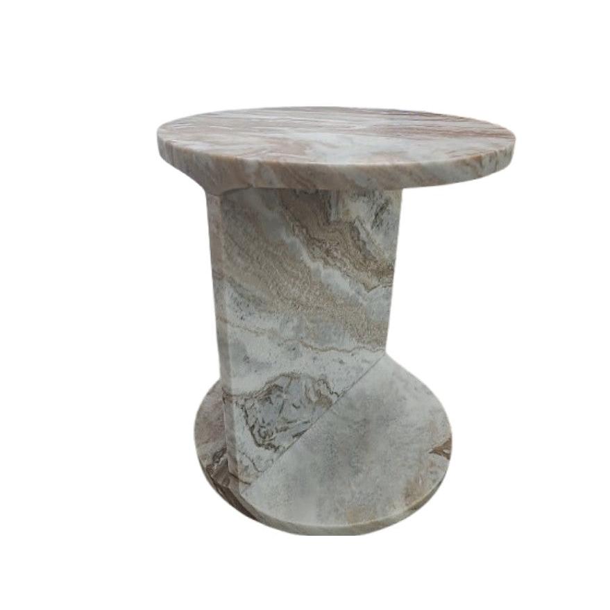 Mercana Forma Marble Round Side Table