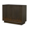 Mercana Cinder Distressed Reeded 2-Door Closed Accent Cabinet