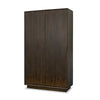 Mercana Cinder Distressed Wood Reeded 2-Door Closed Tall Cabinet