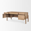 Mercana Trellyn Solid Wood Carved Woven Desk