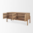 Mercana Trellyn Solid Wood Carved Woven Desk