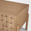 Mercana Trellyn Solid Wood Carved Woven Desk