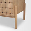 Mercana Trellyn Solid Wood Carved Woven Desk